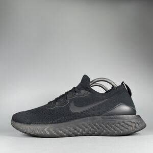 Nike Epic React Flyknit 2 Men's 9 Black Knit Running Shoes Athletic Sneakers EUC